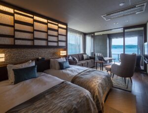 The Lake Suite Ko No Sumika – Corner terrace room equipped Twin Bed